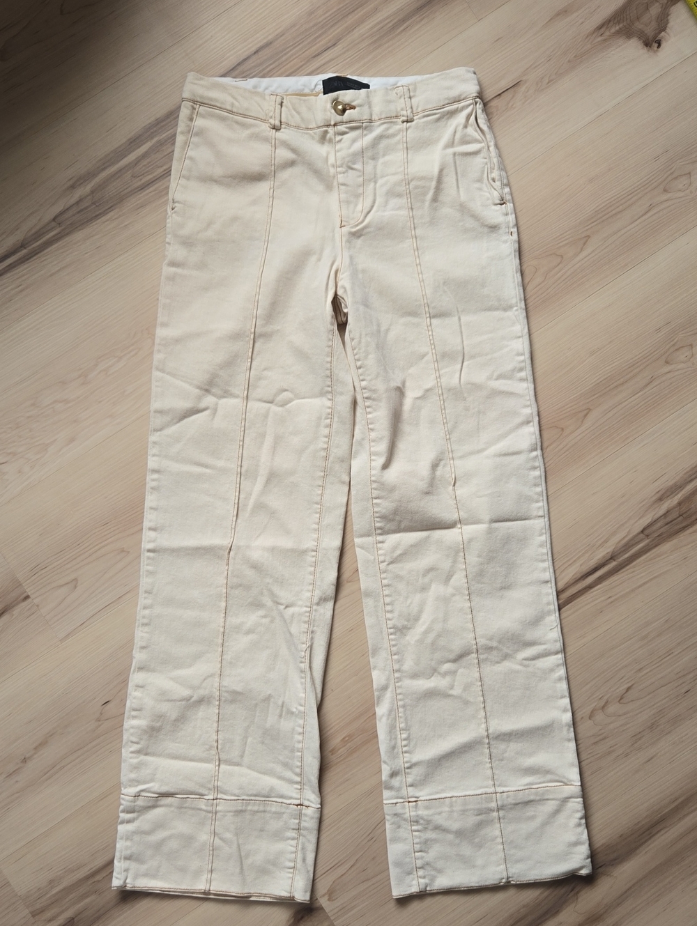 Zara Pants, Cream, Size Small
